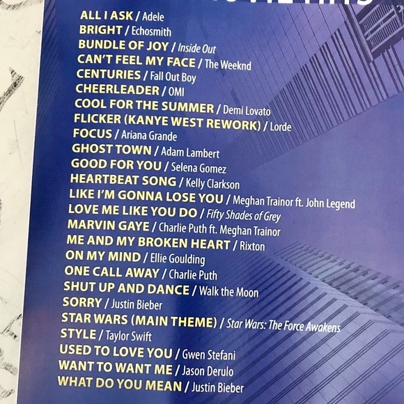 Easy Piano, 2016, Greatest Pop And Movie Hits, Piano Book, 108 Pages - Picture 4 of 9